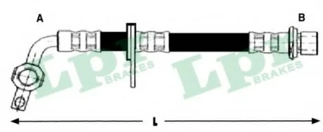Шланг тормозной LPR 6T48255