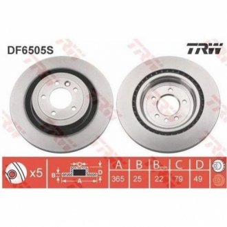 Тормозной диск TRW DF6505S