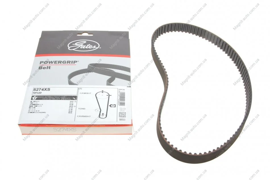 Ремень ГРМ, KIA Rio, MAZDA 121/323/MX-3 1.1-1.8 +16V 87-94 Gates 5274XS (фото 1)