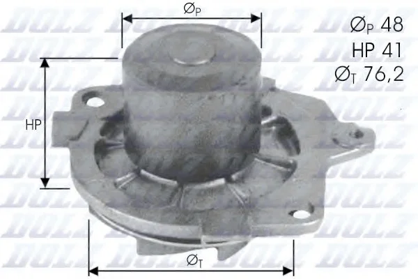 Помпа Dolz ALFA ROMEO/CADILLAC/FIAT/SUZUKI/VAUXHALL 156/BLS/Stilo/SX4/Astra "1,9-2,4 "94>> DOLZ S314 (фото 1)