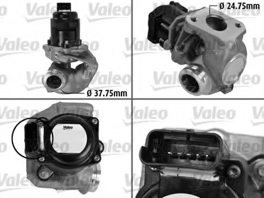 Клапан EGR рециркуляції газів PEUGEOT 207 (вир-во) Valeo 700414 (фото 1)
