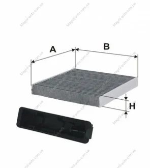 Фільтр салону (вугільний), Dacia, Renault Clio 08-, Logan 04-, Sandero 07-, Duster 10- WIX FILTERS WP6991