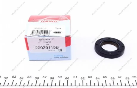 Сальник N PSA/FORD DV4TD/F6JA/DV6ATED4 BAPTSLRDX7-CALZATO 27X47X7 TFE CORTECO 20029115B