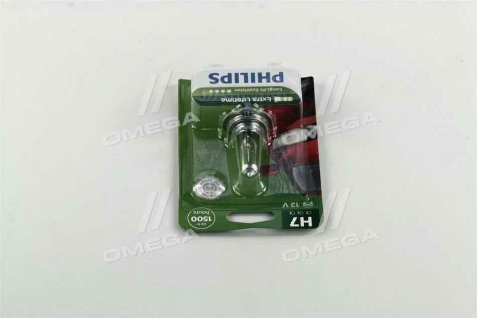 Автолампа Philips LongLife EcoVision H7 PX26d 55 W прозрачная PHILIPS 12972LLECOB1 (фото 1)