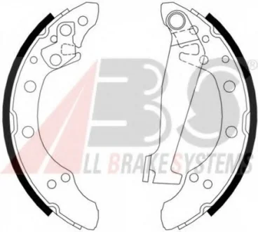 Колодка торм. барабан. AUDI/SEAT/SKODA/VW 80/A2/AROSA/FABIA/GOLF задн. (ABS) A.B.S. 8871