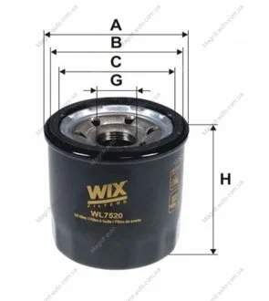 Фильтр масляный Hyundai i20, i20 II; Kia Picanto II, Rio III (Wix-Filtron) WIX FILTERS WL7520