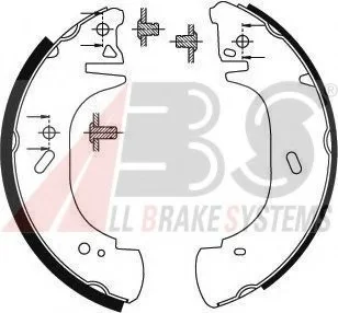 Колодка тормозов. барабан. FORD/OPEL/RENAULT TRANSIT/MOVANO/MASTER задн. (произ-во ABS) A.B.S. 8941