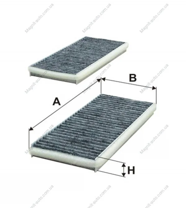 Фильтр салона MAZDA MPV 02-06, RX-8 03-10 угольный (2шт.) (пр-во WIX-FILTERS) WIX FILTERS WP2051 (фото 1)