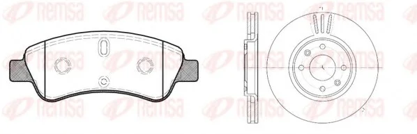 Комплект тормозной передн. CITROEN C3, C4, DS3 PEUGEOT 206, 207 (пр-во) REMSA 8840.03 (фото 1)