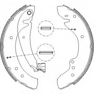 Колодка тормозов. барабан. CITROEN/FIAT/PEUGEOT JUMPER/DUCATO/BOXER задн. (произ-во Remsa) REMSA 4718.00