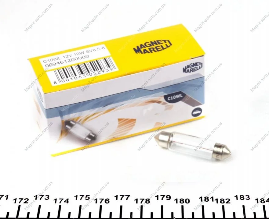 Лампа розжарювання C10W 12V 10W MAGNETI MARELLI 009461200000 (фото 1)