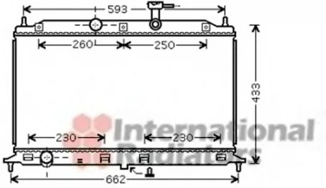 Радиатор охлаждения KIA RIO II (JB) (05-) 1.6 i 16V М/А (пр-во) Van Wezel 83002077