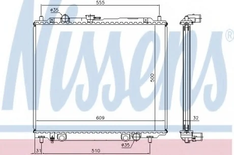 Радіатор охолодження NISSENS 62801