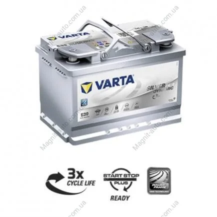 Акумулятор 70Ah-12v Dynamic AGM (A7) (278х175х190),R,EN760 VARTA 570 901 076 (фото 1)