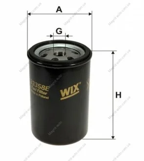 Фильтр топливный (h=124mm), Iveco, Renaulе, Scania, Volvo Claas WIX FILTERS 33358E