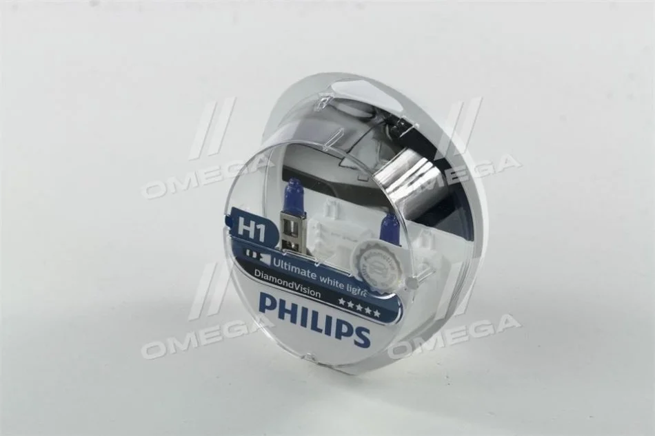 Лампа накаливания H1 12V 55W P14,5s Diamond Vision 5000K (пр-во Philips) PHILIPS 12258DVS2 (фото 1)