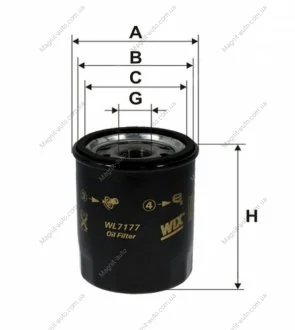 Фильтр масляный TOYOTA, SUZUKI, SUBARU /OP621 (WIX-Filtron) WIX FILTERS WL7177