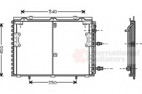 Конденсатор кондиционера MERCEDES S-CLASS W 140 (91-) Van Wezel 30005221