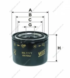 Фильтр масляный OPEL, KIA, MITSUBISHI /OP617 (WIX-Filtron) WIX FILTERS WL7171