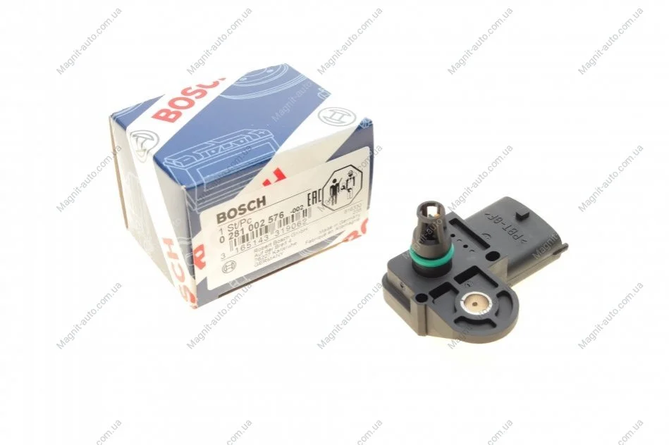 Датчик давл. IVECO, KAMAZ, RVI, VOLVO, VW, CUMMINS, FORD (пр-во Bosch) BOSCH 0 281 002 576 (фото 1)
