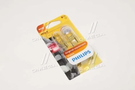 Автолампа T20/W21W 12V 21W W3x16d (2 шт. в блистере) PHILIPS 12065B2