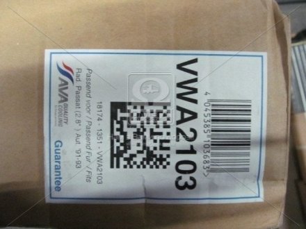 Радиатор охлаждения двигателя PASSAT 3 MT/AT +AC 91-93 VWA2103 (Ava) AVA COOLING VNA2103