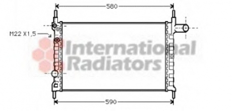 Радиатор охлаждения двигателя KAD E/COMB A 13/14/16 90- Van Wezel 37002150 (фото 1)