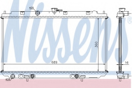 Радиатор охлаждения NISSAN PRIMERA (P12, W12) (02-) NISSENS 67345A