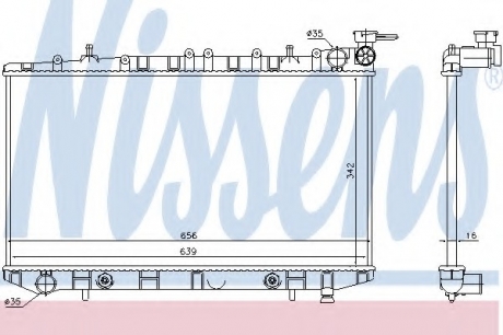 Радиатор охлаждения NISSAN PRIMERA (P10, W10) (90-) NISSENS 629731