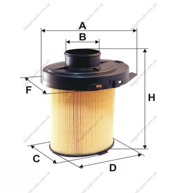 Фільтр повітряний, Citroen AX, BX, C15, Saxo, ZX; Peugeot 106, 205, 309, 405; Talbot 1307,1308,1510, WIX FILTERS WA6033 (фото 1)