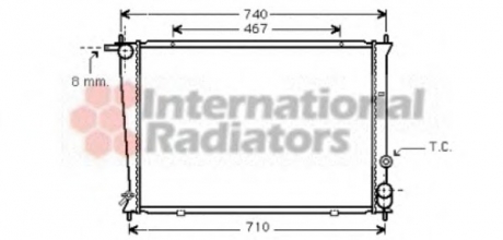 Радиатор охлаждения двигателя H200/SATELLITE 25D 98-02 Van Wezel 82002049