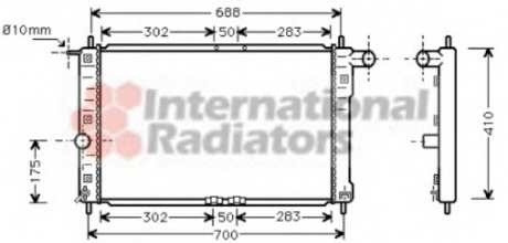 Радиатор охлаждения DAEWOO LANOS (97-) 1.3-1.6 i Van Wezel 81002014 (фото 1)