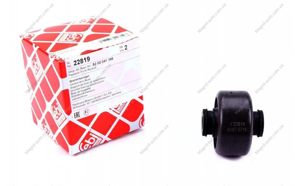 Сайлентблок важеля RENAULT MEGANE передн. вісь, задн. (Вир-во Febi) FEBI BILSTEIN 22819 (фото 1)