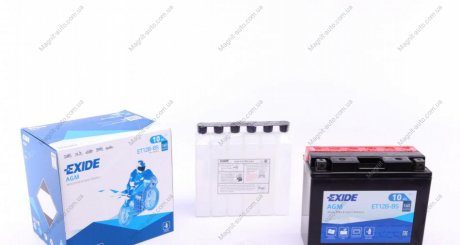 Аккумулятор 10Ah-12v AGM (150х70х130) L, EN160 EXIDE ET12B-BS (фото 1)