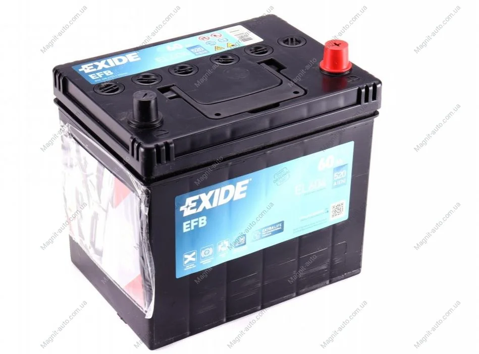 Стартерная батарея (аккумулятор) EXIDE EL604 (фото 1)