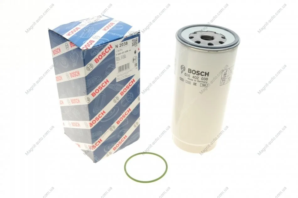 Паливний фільтр DAF 75 CF, 85 CF, 95 XF, CF, CF 75, CF 85, XF 105, XF 106, XF 95, XF II VAN HOOL T NEW HOLLAND T9 MX-11210-XF355M 01.97- BOSCH F 026 402 038 (фото 1)