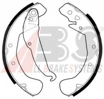 Колодка торм. барабан. OPEL ASTRA/VECTRA/ZAFIRA задн. (ABS) A.B.S. 8960