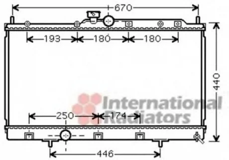 Радіатор LANCER6 20i-16V MT 03- Van Wezel 32002199