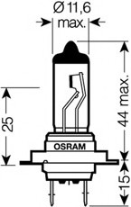 Лампа фарная H7 12V 55W PX26d Night Breaker (+90%) OSRAM 64210NBU