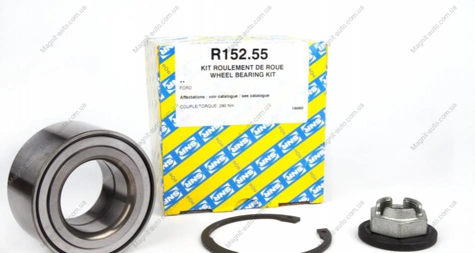 Підшипник маточини FORD FOCUS, FIESTA, FUSION передн. (виробництво SNR) SNR NTN R152.55 (фото 1)
