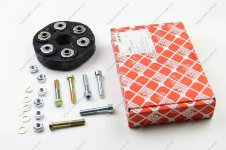 Муфта эластичная карданого вала, передняя W124 (АКПП) с болтами. FEBI BILSTEIN 01975