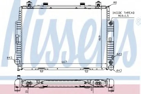 Радиатор системы охлаждения NISSENS 62716A