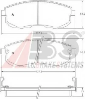 Гальмівні колодки пер. Nissan Maxima 88-00 (sumitomo) A.B.S. 36691
