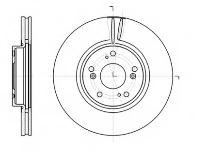 Диск тормозной HONDA ACCORD, CR-V передн., вент. REMSA 61218.10
