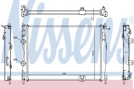 Радиатор охлождения NISSAN QASHQAI (J10) (07-) NISSENS 67367