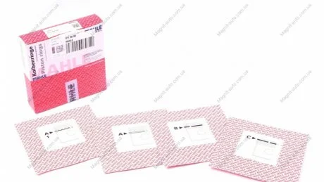 Кільця поршневі Opel Astra/Vectra 2.0i 88-00 (86.00mm/STD) MAHLE / KNECHT 011 58 N0