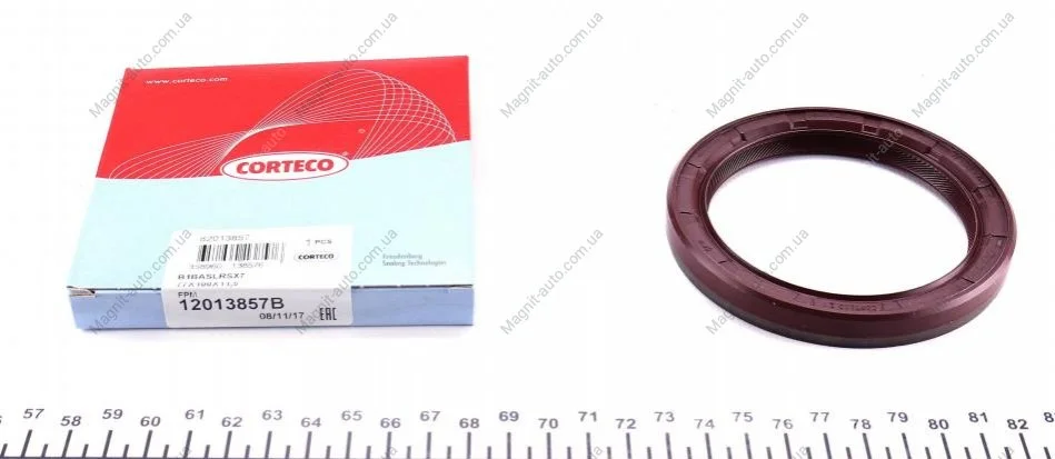 Сальник 77x100x11.5 колінвалу задній Astra G/Vectra C/B 2.0/2.2 DI/DTI 00- CORTECO 12013857B (фото 1)