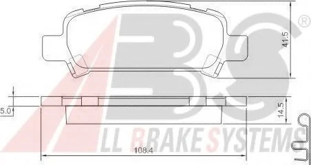 Тормозные колодки зад. Subaru Impreza 94-/Forester 97-08 (akebono) A.B.S. 37164