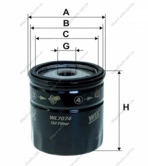 Фильтр масляный FORD, TOYOTA /OP629 (WIX-Filtron) WIX FILTERS WL7074