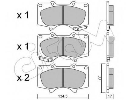 Колодка торм. TOYOTA LAND CRUISER (J12) передн. CIFAM 822-454-0